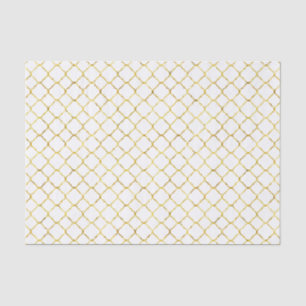 Schickes Gold Quatrefoil Seidenpapier