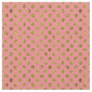 Schickes Goldbezaubernde und rosa Punkte Stoff