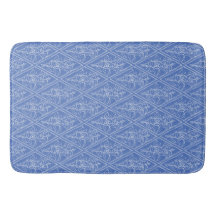 Schickes Immergrün-Blau-Blumen-Diamantmuster