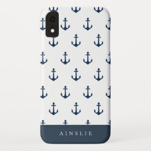 Schickes Küstenmarine-Anker-Muster Case-Mate iPhone Hülle