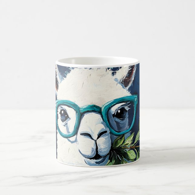 Schickes Lama Smarty Kaffeetasse (Mittel)