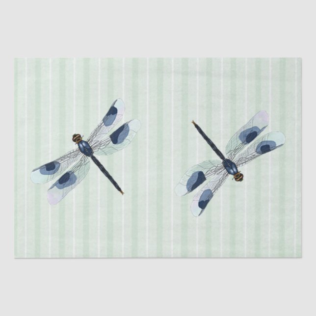 Schickes Libellen-Seidenpapier Seidenpapier (Vorderseite)