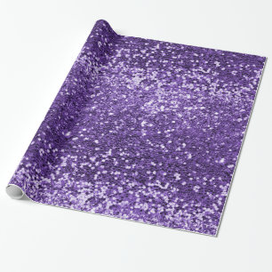 Schickes lila Glitter Glanz Luxus Geschenkpapier
