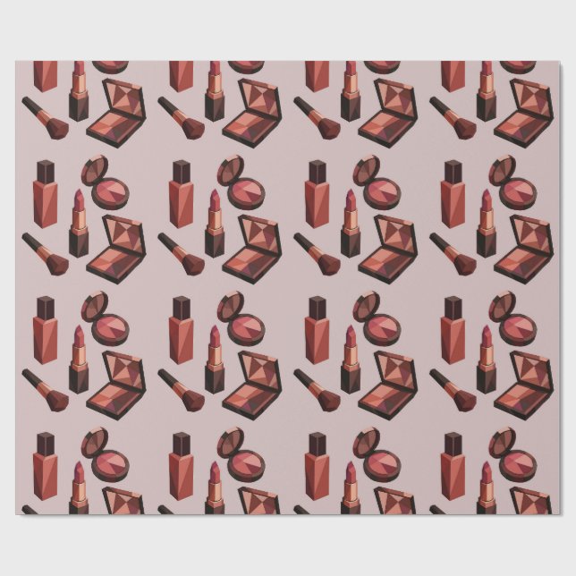 Schickes Lippenstift-Muster-Wrap-Papier Geschenkpapier (Flach)