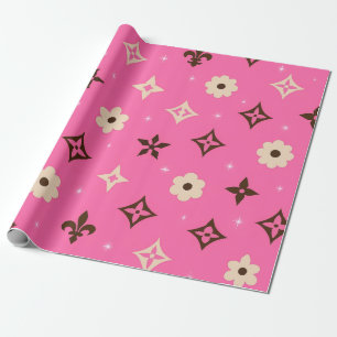 Schickes, Mädchenhaftes, Modernes Drucken Rosa Flo Geschenkpapier