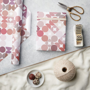 Schickes Mauve-Taupe-Staubrose-Kreismuster Geschenkpapier