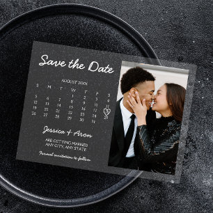 Schickes modernes Kalender-Foto Save-The-Date  Acryleinladungen
