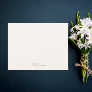 Schickes modernes minimalist Ivory & Grau Personal Mitteilungskarte
