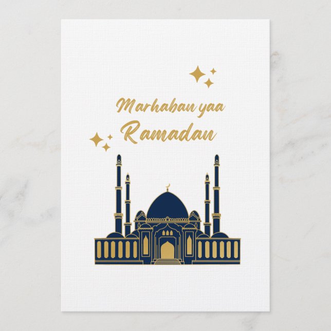 Schickes modernes minimalistisches Ramadan-Grußwor Einladung (Vorderseite)