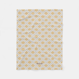 Schickes neutrales ikat Marokkanermuster Fleecedecke