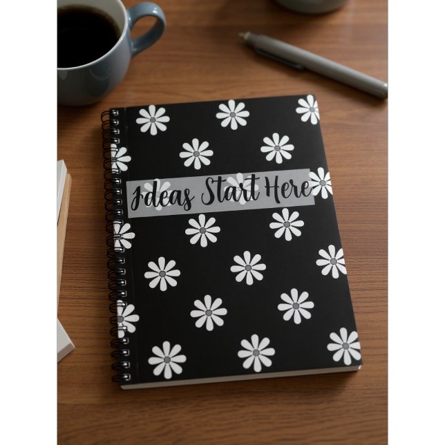 Schickes Notizbuch mit Gänseblümchen-Muster – Mini Notizblock (Von Creator hochgeladen)
