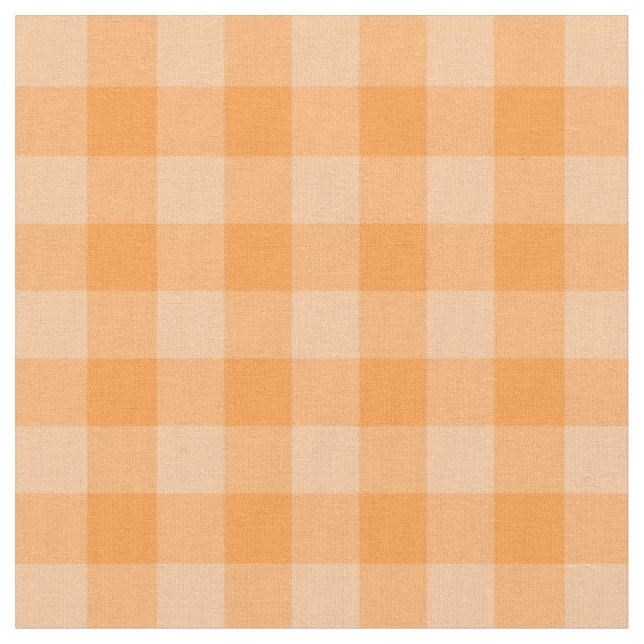 Schickes Orange-Gingham-Karomuster Stoff (Nahaufnahme)