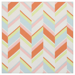 Schickes orange rosa gelbes geometrisches Chevron- Stoff