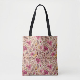Schickes Pastell-Patchwork-Blumenmuster Tasche
