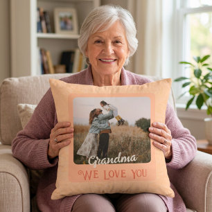 Schickes personalisiertes Foto-Text-Geschenk für G Kissen