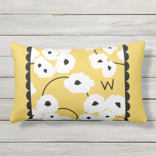 SCHICKES PILLOW_MOD IM FREIENweiße U. SCHWARZE Kissen Für Draußen