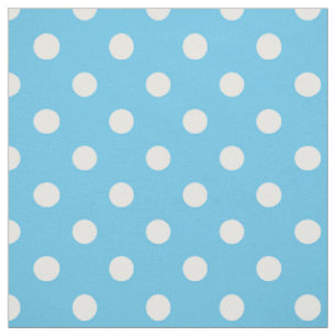 Schickes Primel-Himmel-Blau-und Weiß-Tupfen-Muste Stoff