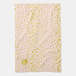 Schickes rosa falsches Gold-Glitter-Cheetah-Druck- Handtuch