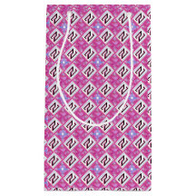 Schickes rosa geometrisches Alphabet Anfangsbuchst