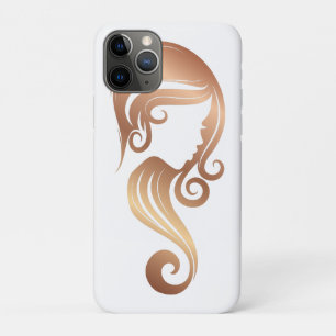 Schickes Rose-Gold-Schönheits-Mädchen-Frisur- und Case-Mate iPhone Hülle
