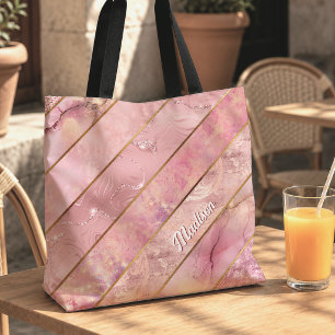 Schickes roségoldenes, elegantes, geometrisches Mä Tasche