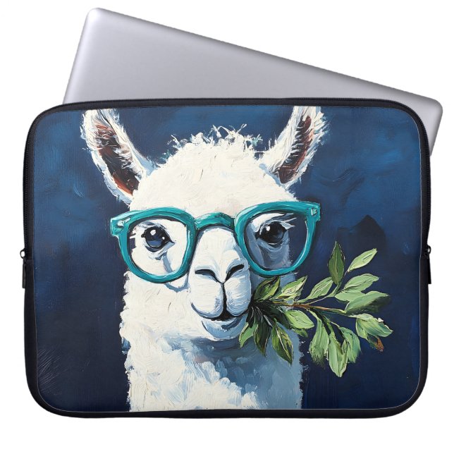 Schickes Smarty Llama Laptopschutzhülle (Vorderseite)