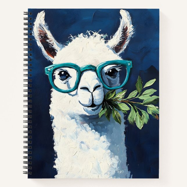 Schickes Smarty Llama Notizbuch (Vorderseite)