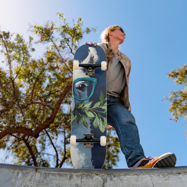 Schickes Smarty Llama Skateboard (Außenbereich 1)