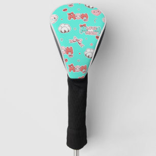 Schickes Türkis Pop-Art-MOM-Liebesmuster Golf Headcover
