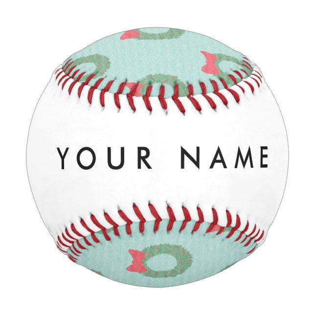 Schickes Weihnachtskranzmuster Baseball (Vorderseite)