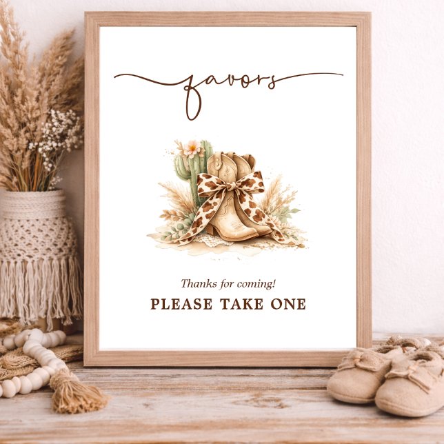 Schickes Western Little Cowboy Baby Shower Geschen Poster (Von Creator hochgeladen)