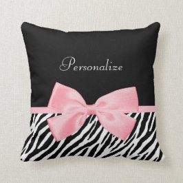 Schickes Zebra-Druck-weich Girly hellrosa Band Kissen