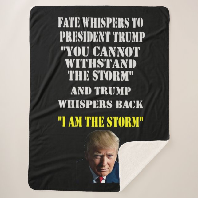 SCHICKSAL FLÜSTERT zu PRÄSIDENTEN TRUMP Sherpadecke (Vorderseite)