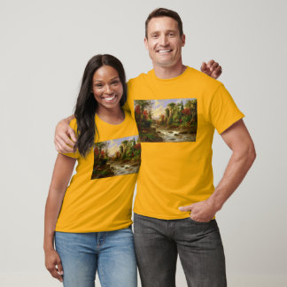 Schicksal Herbst-Fall-Waldfluss-Roberts Duncanson T-Shirt