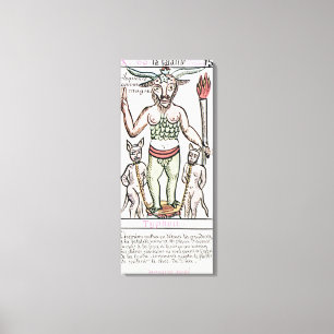 Schicksal, Tarotkarte, französisch Leinwanddruck