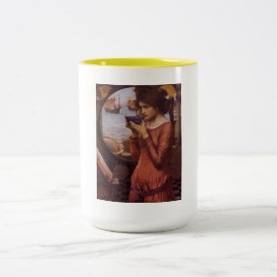 Schicksal von JW Waterhouse, Vintage viktorianisch Zweifarbige Tasse