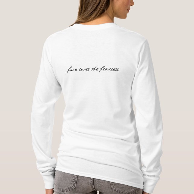 Schicksals-Lieben das furchtlose T-Shirt (Rückseite)