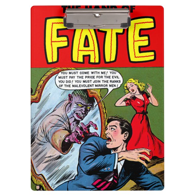 Schicksalskreatur in der Poste Vintager Comicen im Klemmbrett (Vorderseite)