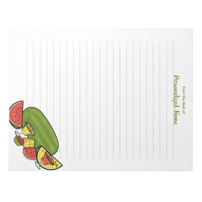 Schiebe von Sunshine Red & Yellow Lined Editor Notizblock (Vorderseite)