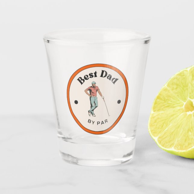 Schiebeglas - Bester Vater nach Par Schnapsglas (Vorderseite)