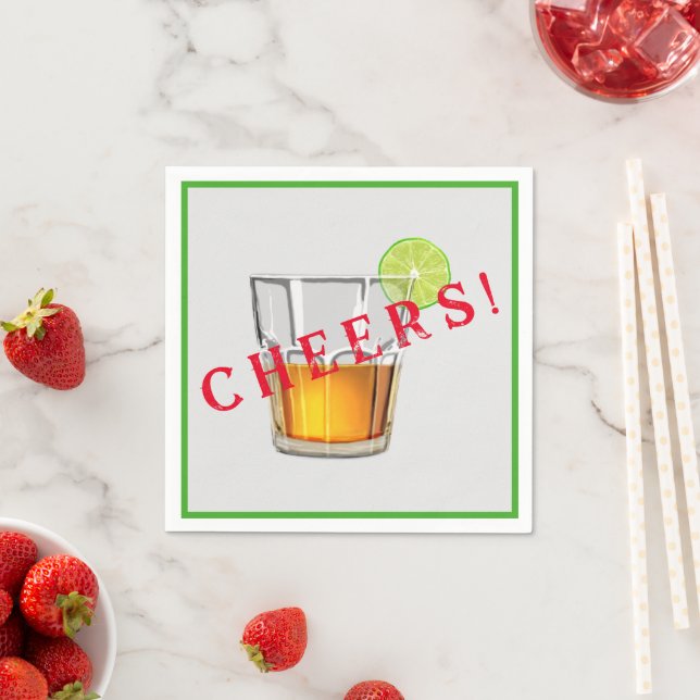 Schiebeglas mit Limonem Serviette (Beispiel)