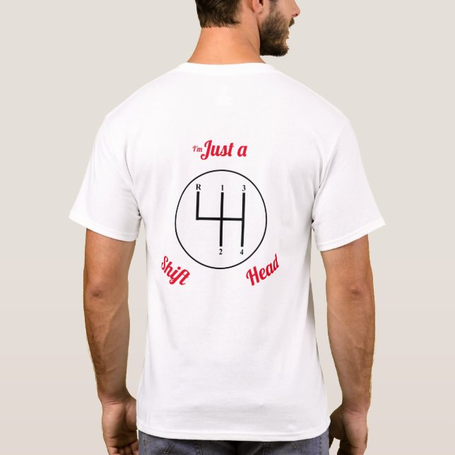 Schiebekopf - manuelles Schalthebel-T-Shirt T-Shirt (Rückseite)