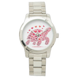 SCHIEBEN DER ROTEN VALENTINISCHEN HERZTURTLE ARMBANDUHR