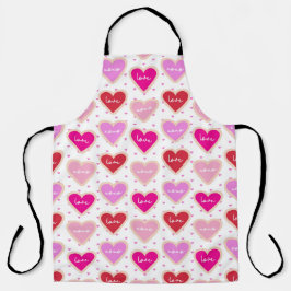 SCHIEBEN MIT PINKHERZGESTALTETER LIEBE SCHÜRZE