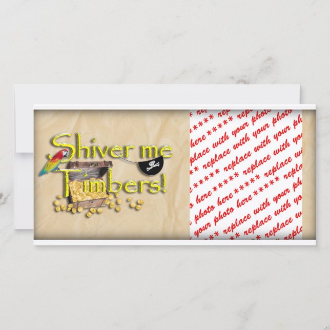SCHIEBEN SIE MIR DIE TIMBERS! Text mit Piratenstru (Vorderseite)