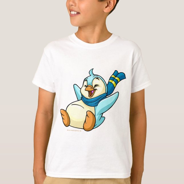 Schieben von blauem Bruce T-Shirt (Vorderseite)