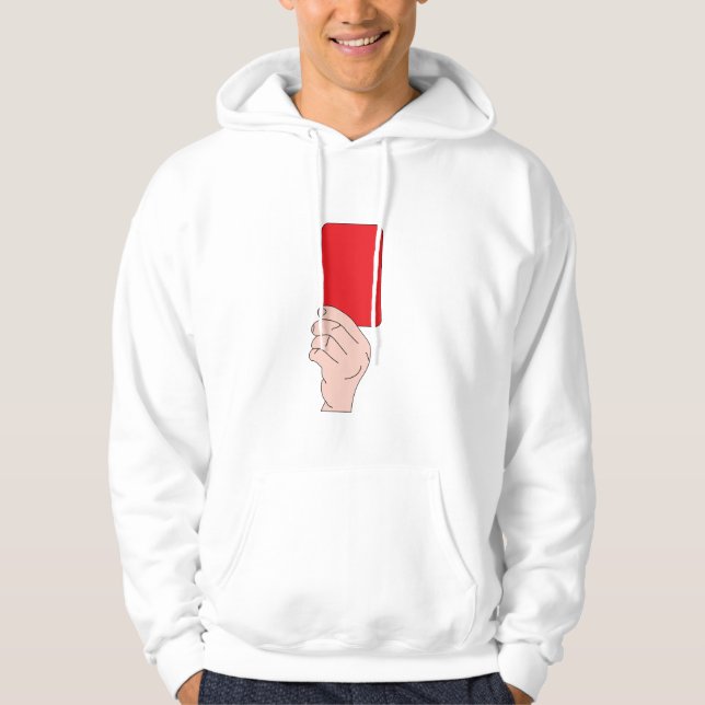 Schiedsrichter, der eine rote Karte zeigt, Hoodie (Vorderseite)