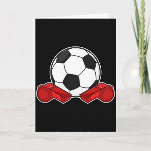 Schiedsrichter-Pfiff Fußball-T-Shirt Karte