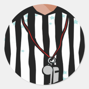 Schiedsrichter T - Shirt und Geschenke. Runder Aufkleber