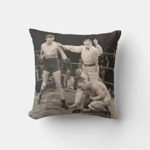 Schiedsrichterzählung im Ringboxen, Vintag Kissen